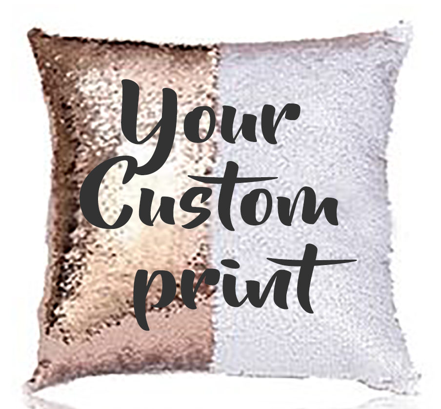 custom printed sequin pillow